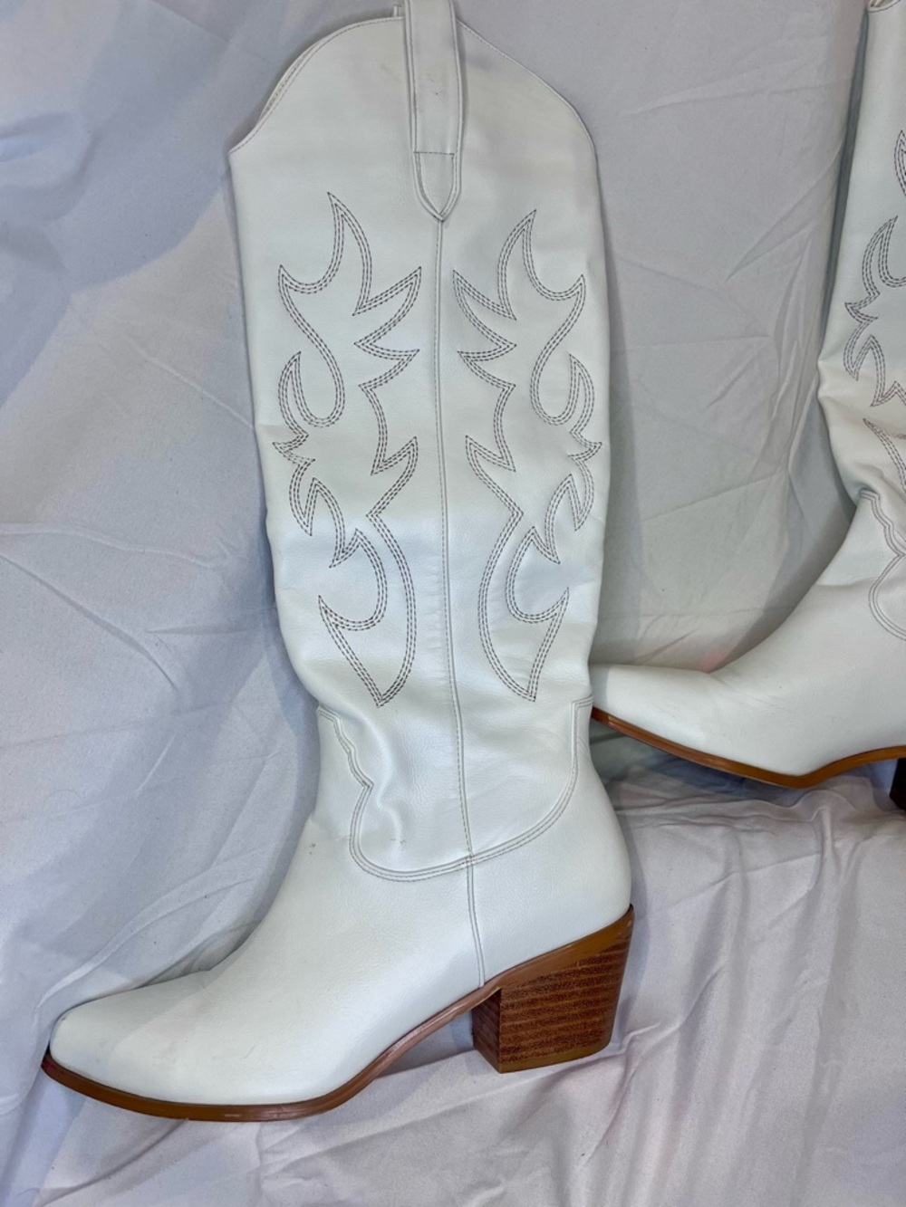 Billini White Tall Western Boots Size 8 - Picture 4 of 10